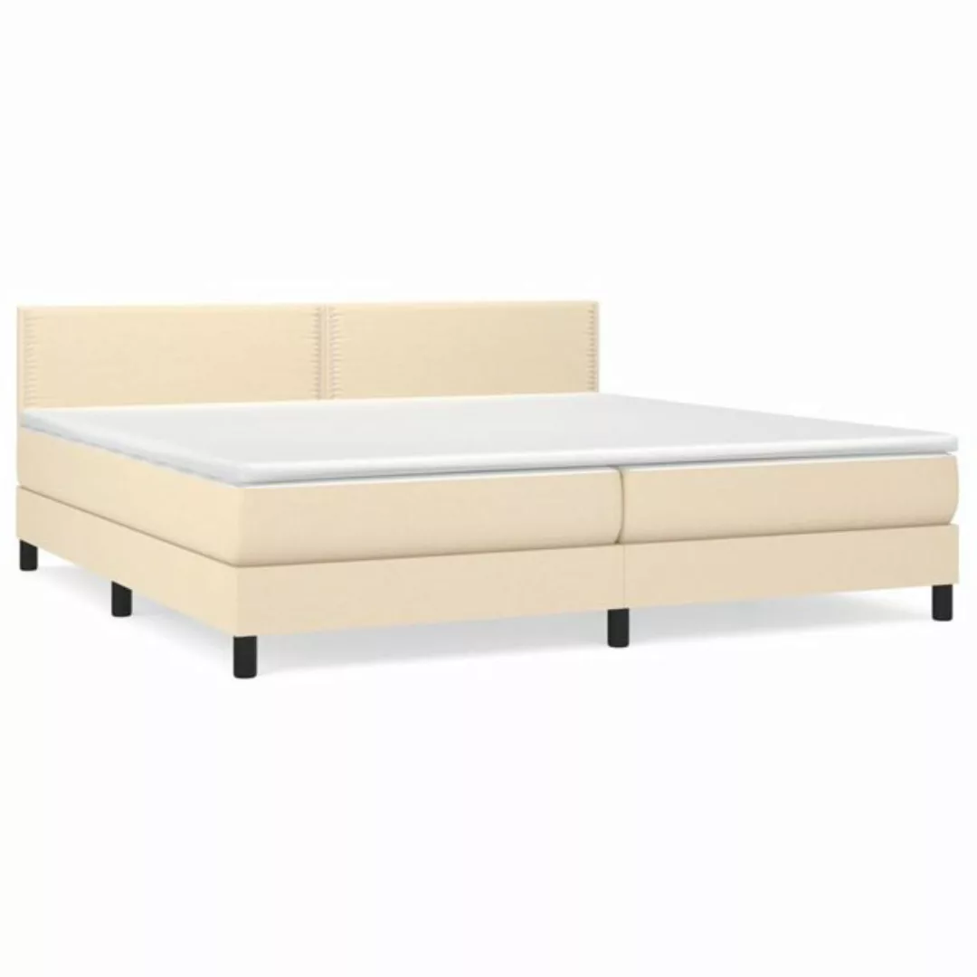 vidaXL Boxspringbett Boxspringbett mit Matratze Blau 200x200 cm Stoff Bett günstig online kaufen