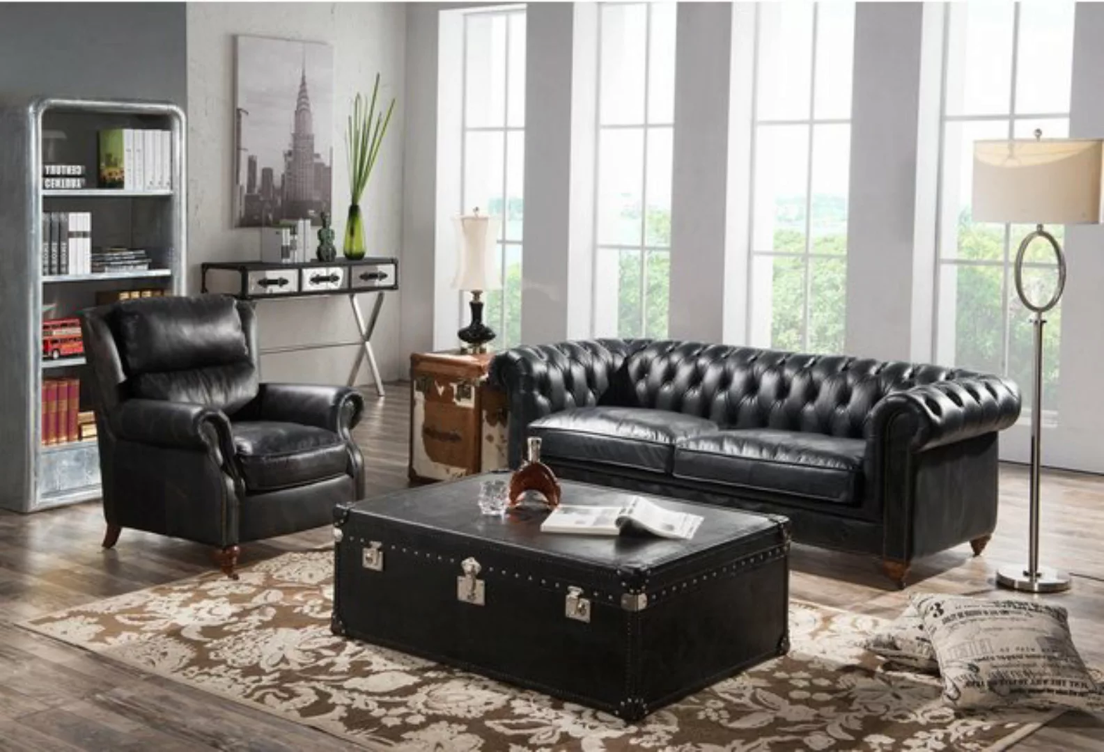 Xlmoebel Chesterfield-Sofa Traditionelle Chesterfield-Sofa Polstergruppe Wo günstig online kaufen