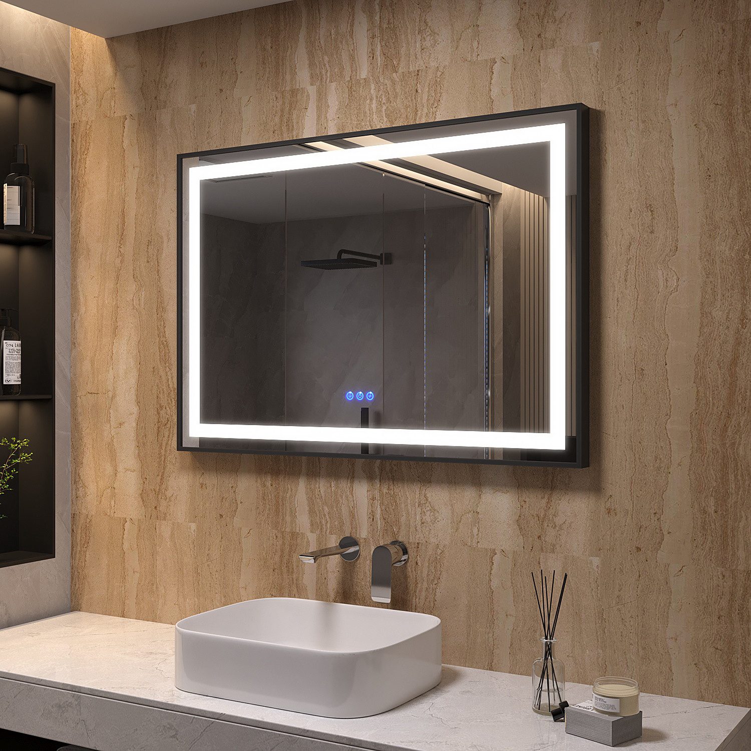 AQUABATOS LED-Lichtspiegel Badezimmer Spiegel Badspiegel Wandspiegel günstig online kaufen