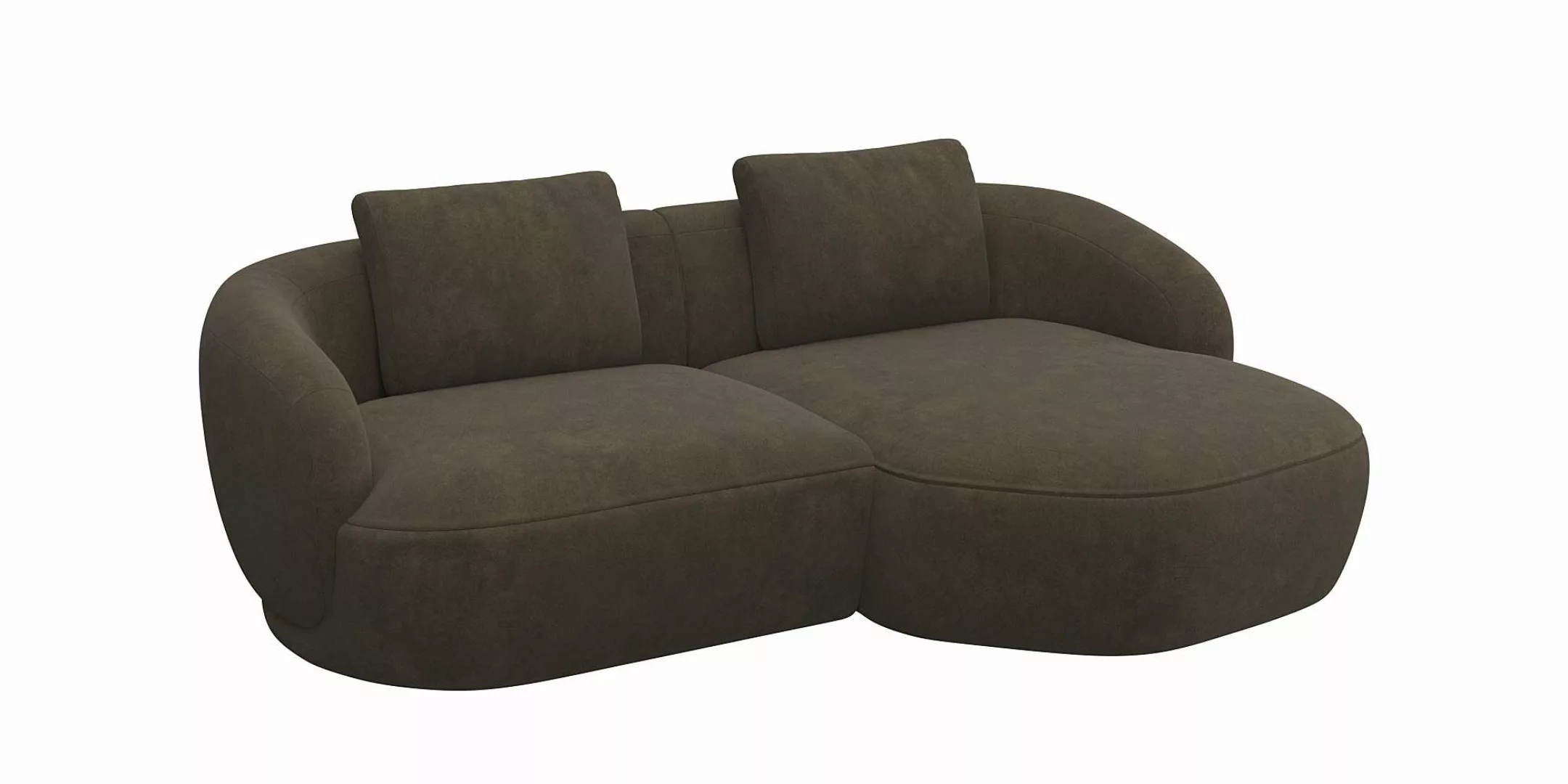 FLEXLUX Wohnlandschaft »Torino, rund, L-Form, Sofa-Ecke mit Recamiere, Long günstig online kaufen