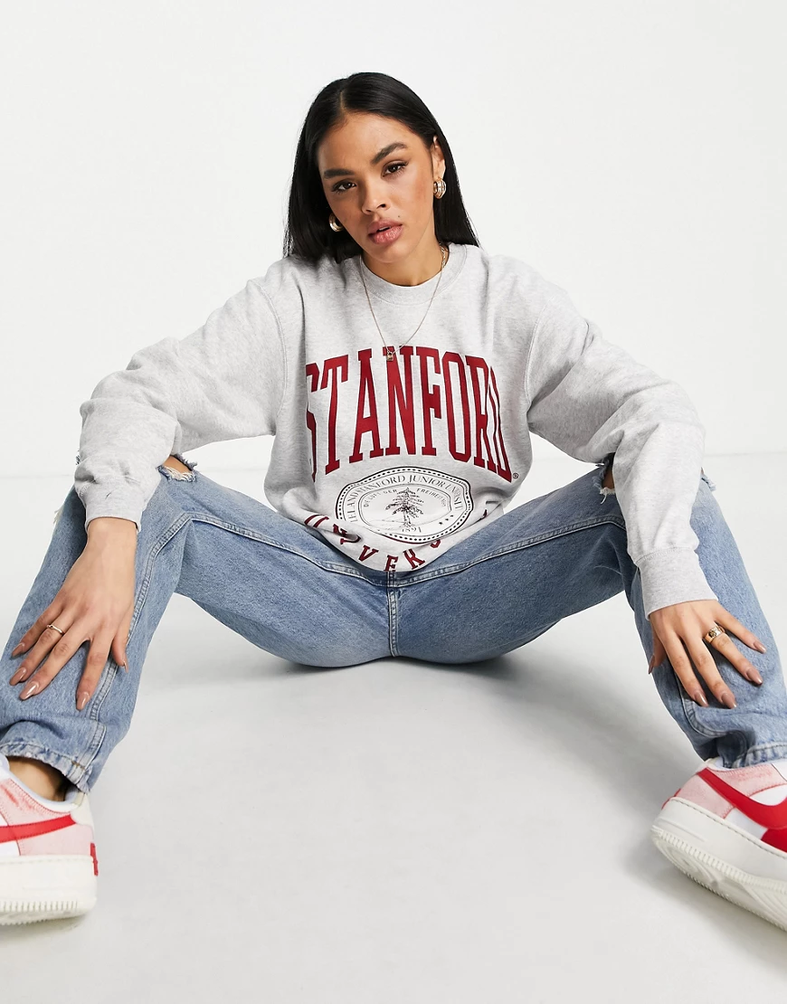 Missguided – Stanford – Oversize-Sweatshirt in Grau günstig online kaufen