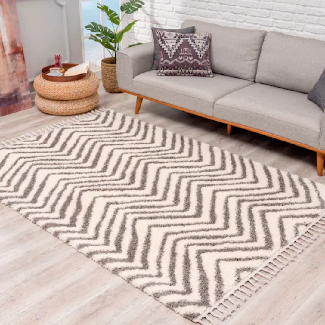 Carpet City Hochflor-Teppich »Pulpy 531«, rechteckig, 30 mm Höhe, besonders günstig online kaufen