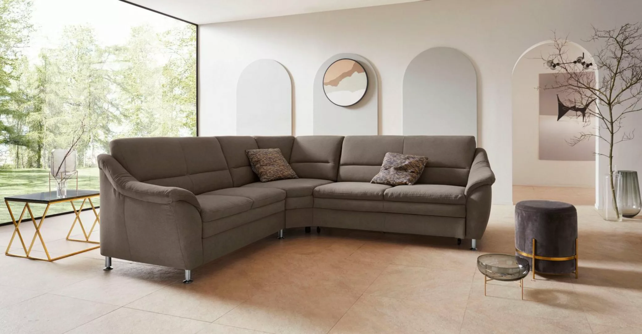 Places of Style Ecksofa "Cardoso L-Form", mit Trapezecke für mehr Sitzkomfo günstig online kaufen