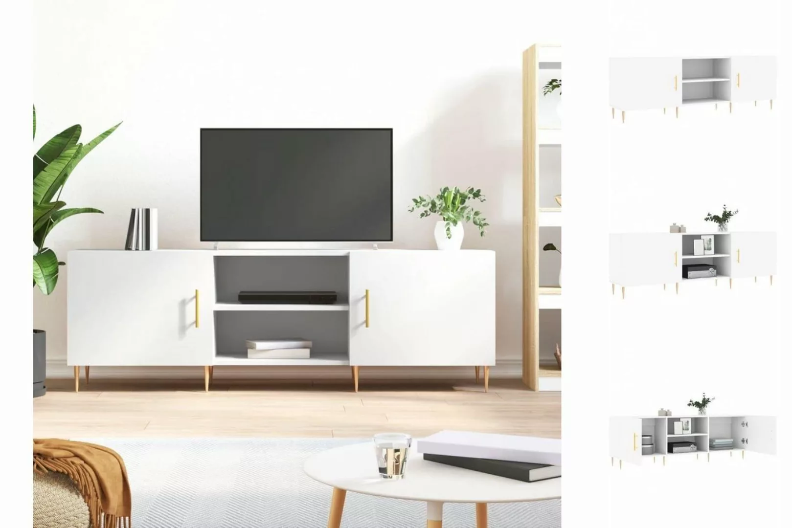 vidaXL TV-Schrank TV-Schrank Weiß 150x30x50 cm Spanplatte günstig online kaufen