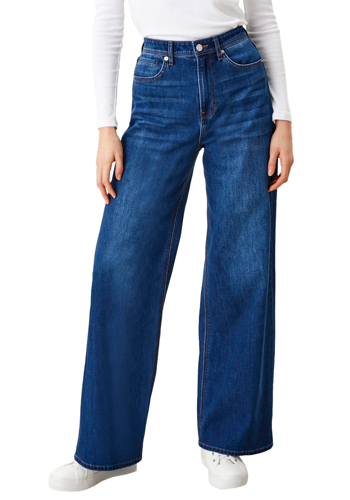 s.Oliver High-waist-Jeans mit verlängerten Gürtelschlaufen günstig online kaufen