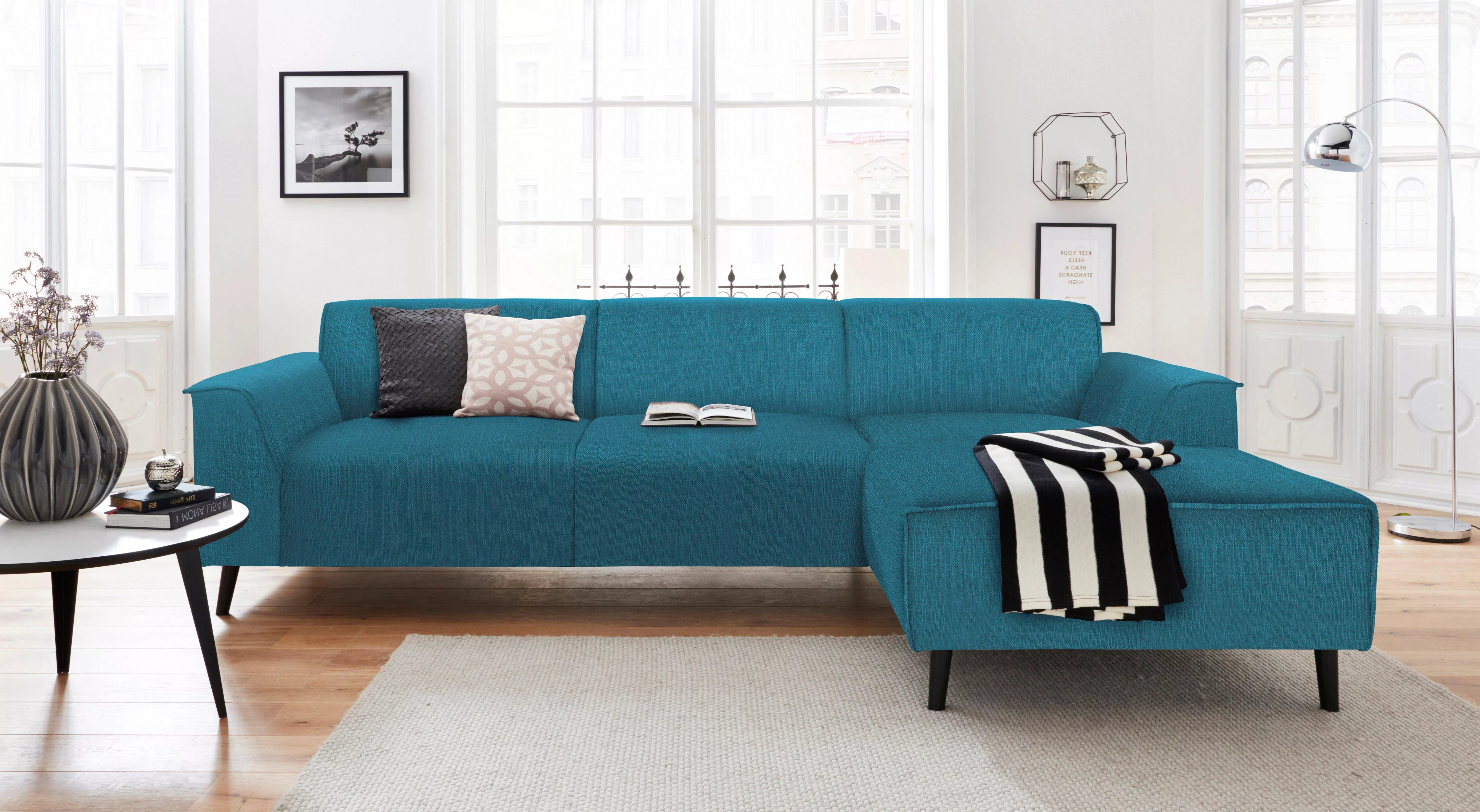 DOMO collection Ecksofa »Amora L-Form«, mit Recamiere, inklusive komfortabl günstig online kaufen