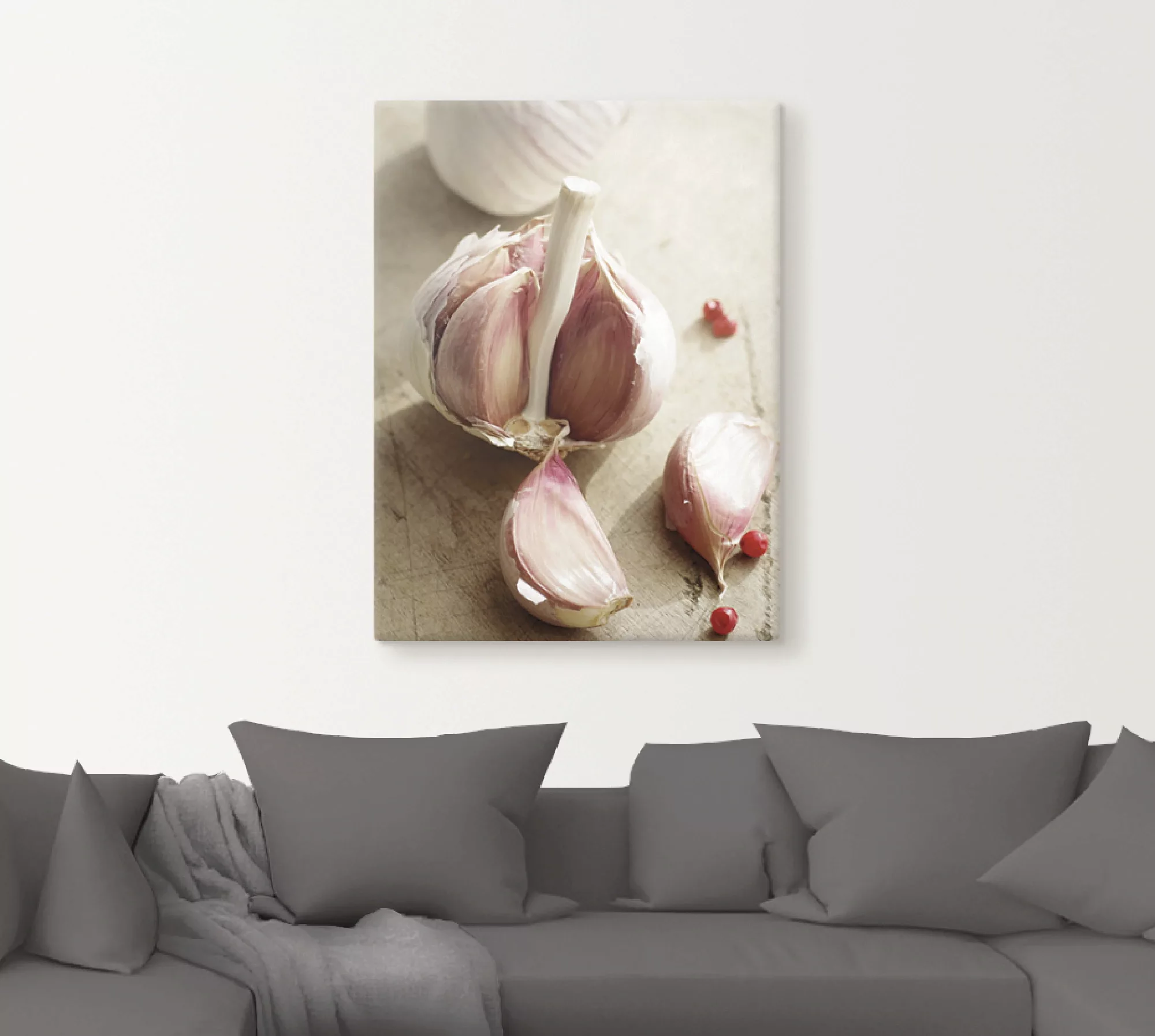 Artland Leinwandbild "Frisches aus der Knoblauch Knolle", Lebensmittel, (1 günstig online kaufen