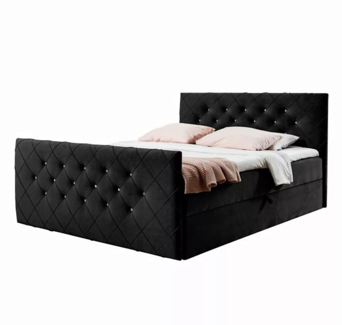 Furnix Boxspringbett MALISSA 120x200 Doppelbett mit Topper & Bettkasten Aus günstig online kaufen