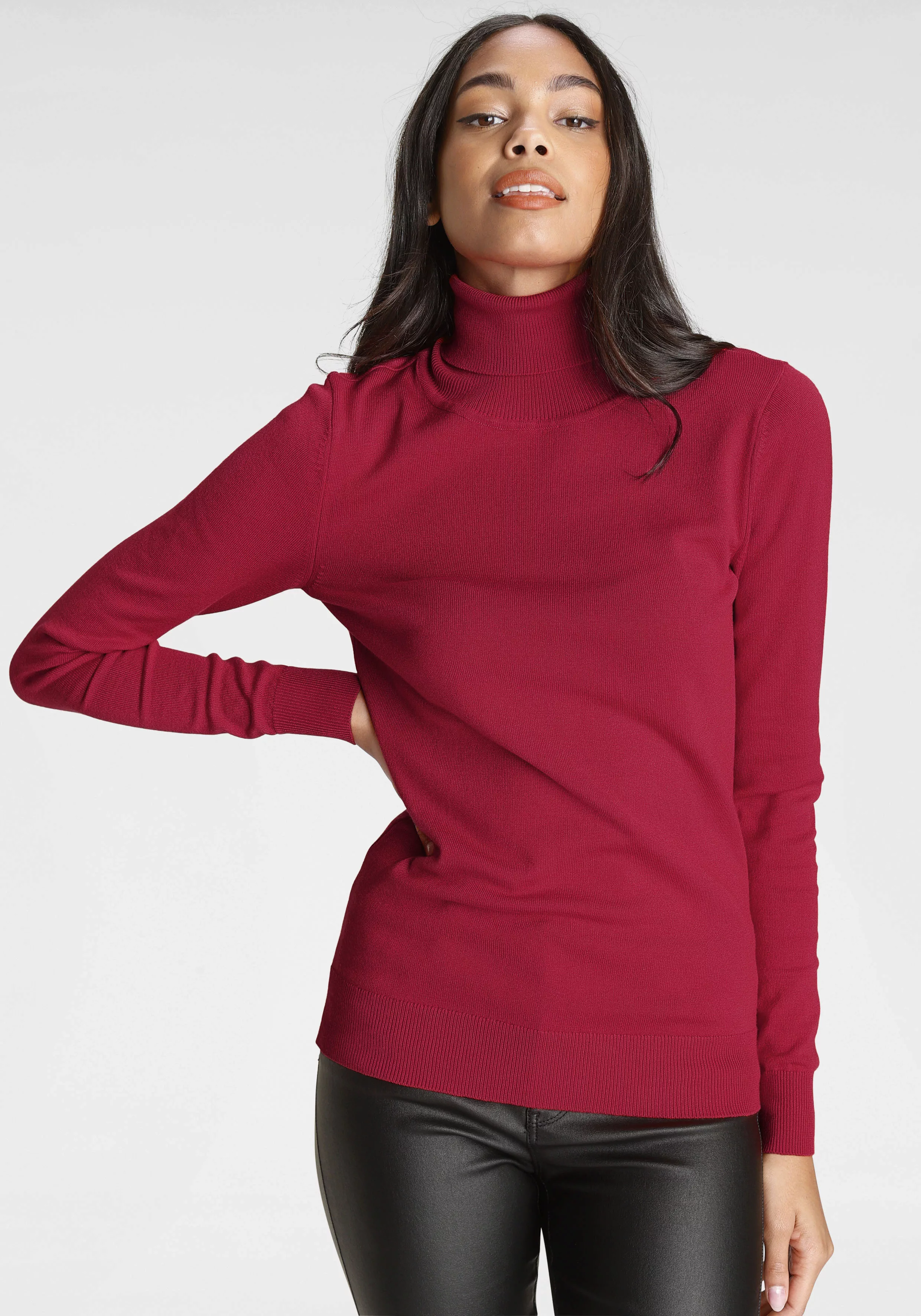 Bruno Banani Rollkragenpullover, mit Metalllogo-NEUE FARBEN günstig online kaufen