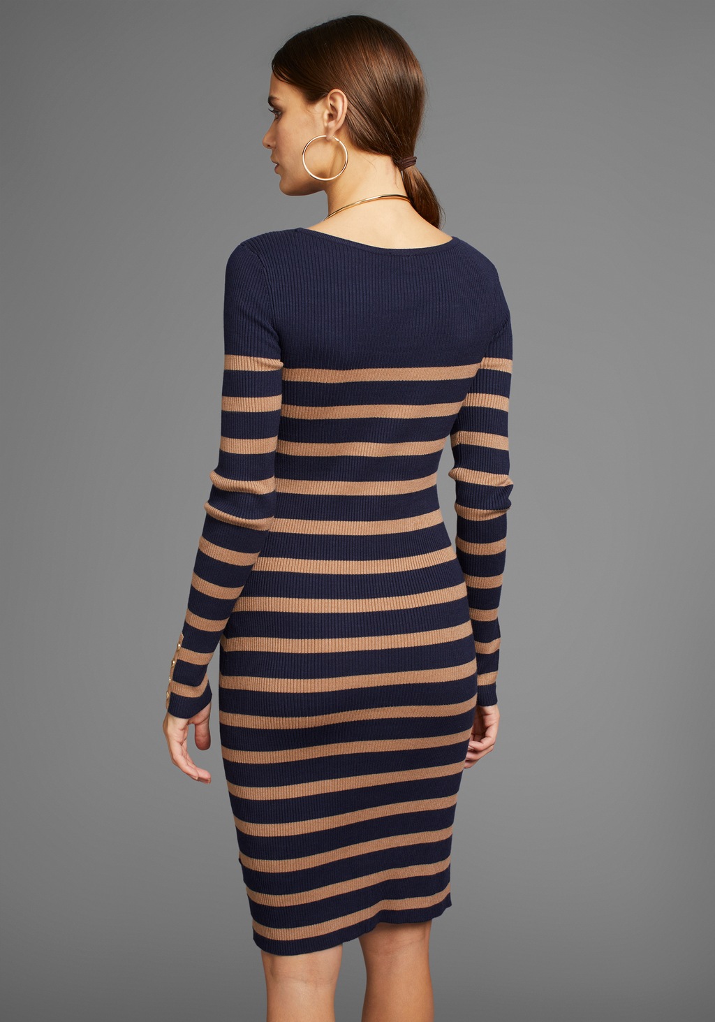 HECHTER PARIS Strickkleid mit Kontraststreifen günstig online kaufen