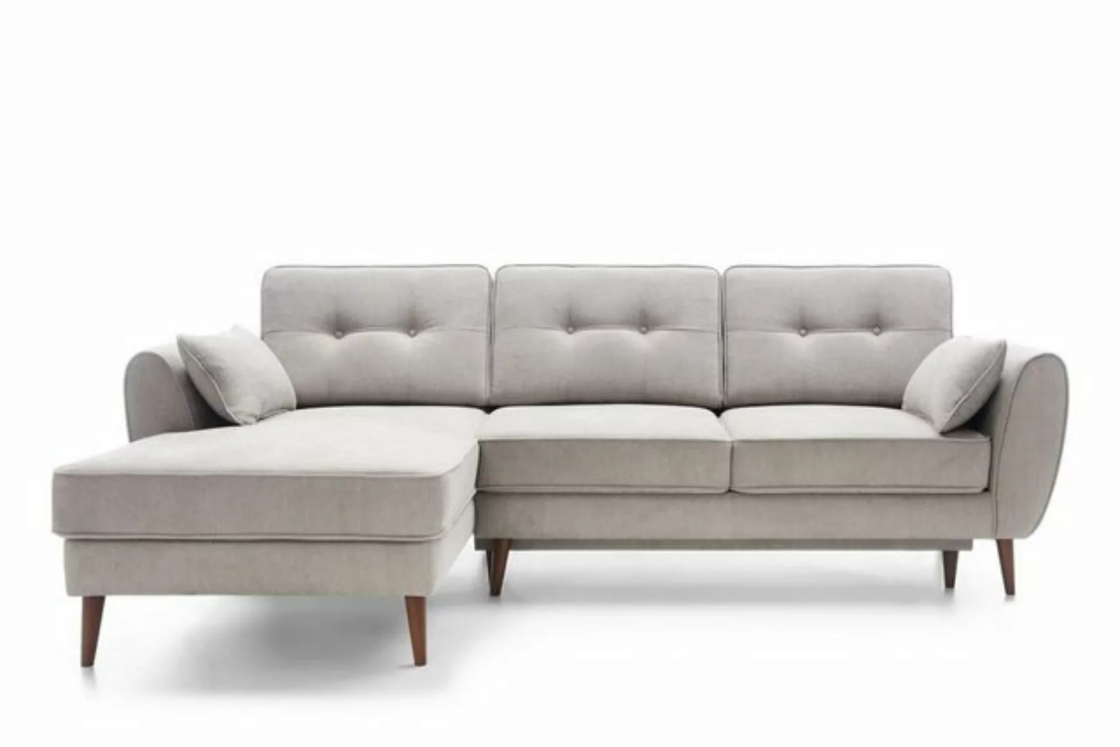 Xlmoebel Ecksofa Ecksofa mit L-Form und Bettfunktionen aus Textil, 1 Teile, günstig online kaufen