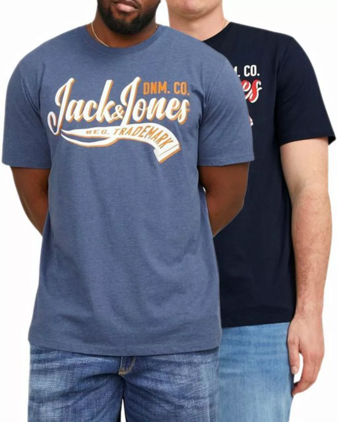 Jack & Jones Plus Print-Shirt (2er-Pack) Big Size Oversize T-Shirt im Doppe günstig online kaufen