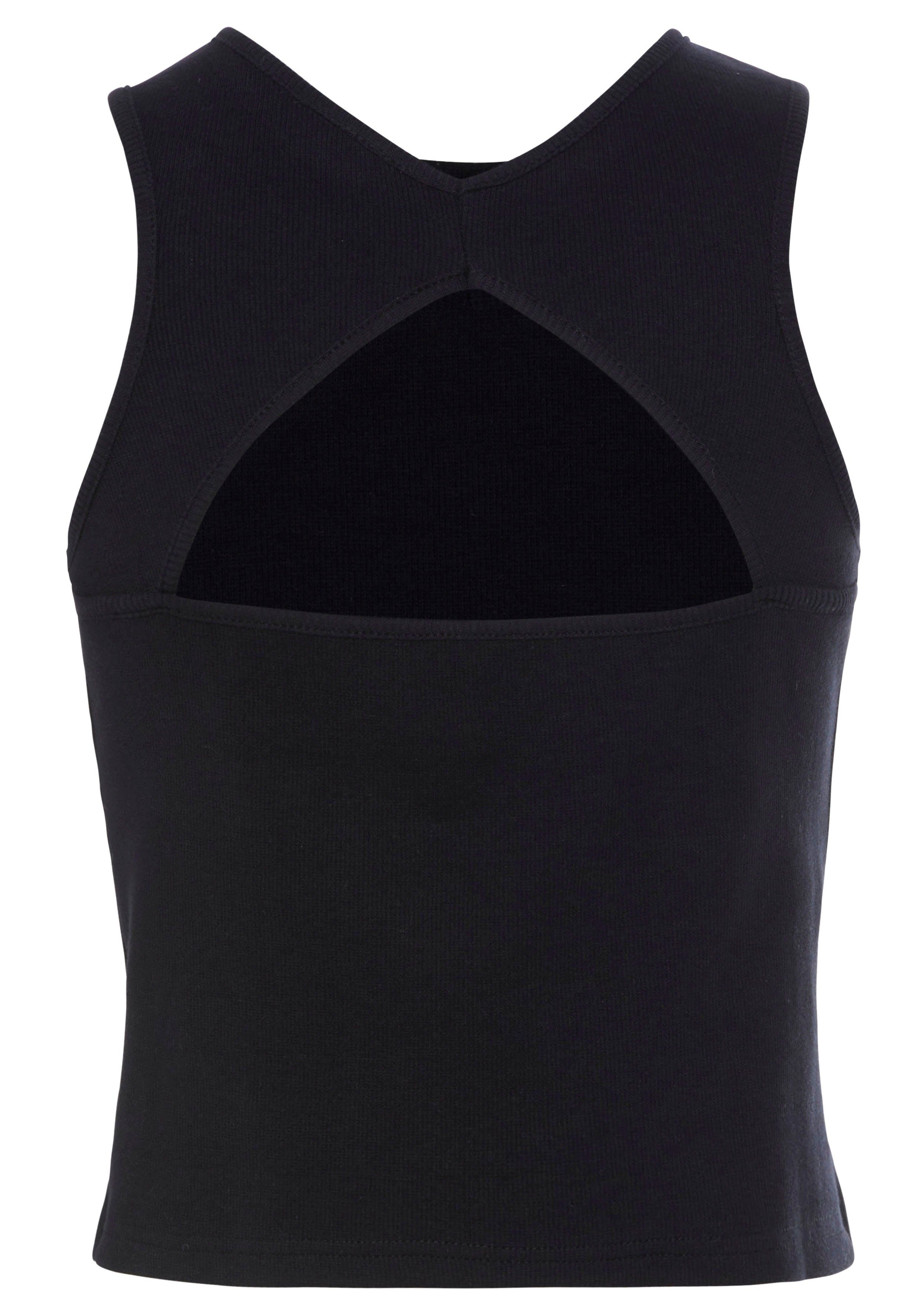 s.Oliver Ripptanktop, mit Cut-outs im Rücken, sportliches Damentop aus elas günstig online kaufen