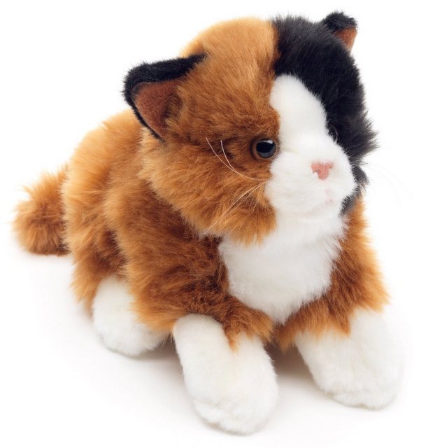 Uni-Toys Kuscheltier Katze, liegend - versch. Fellfarben - Länge 20 cm - Pl günstig online kaufen