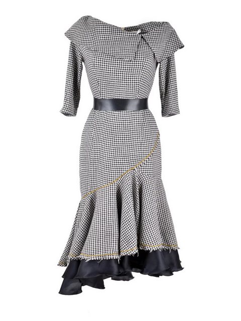 RUA & RUA Cocktailkleid Kleid aus Seide Asymmetrisches Seidenkleid Abendkle günstig online kaufen