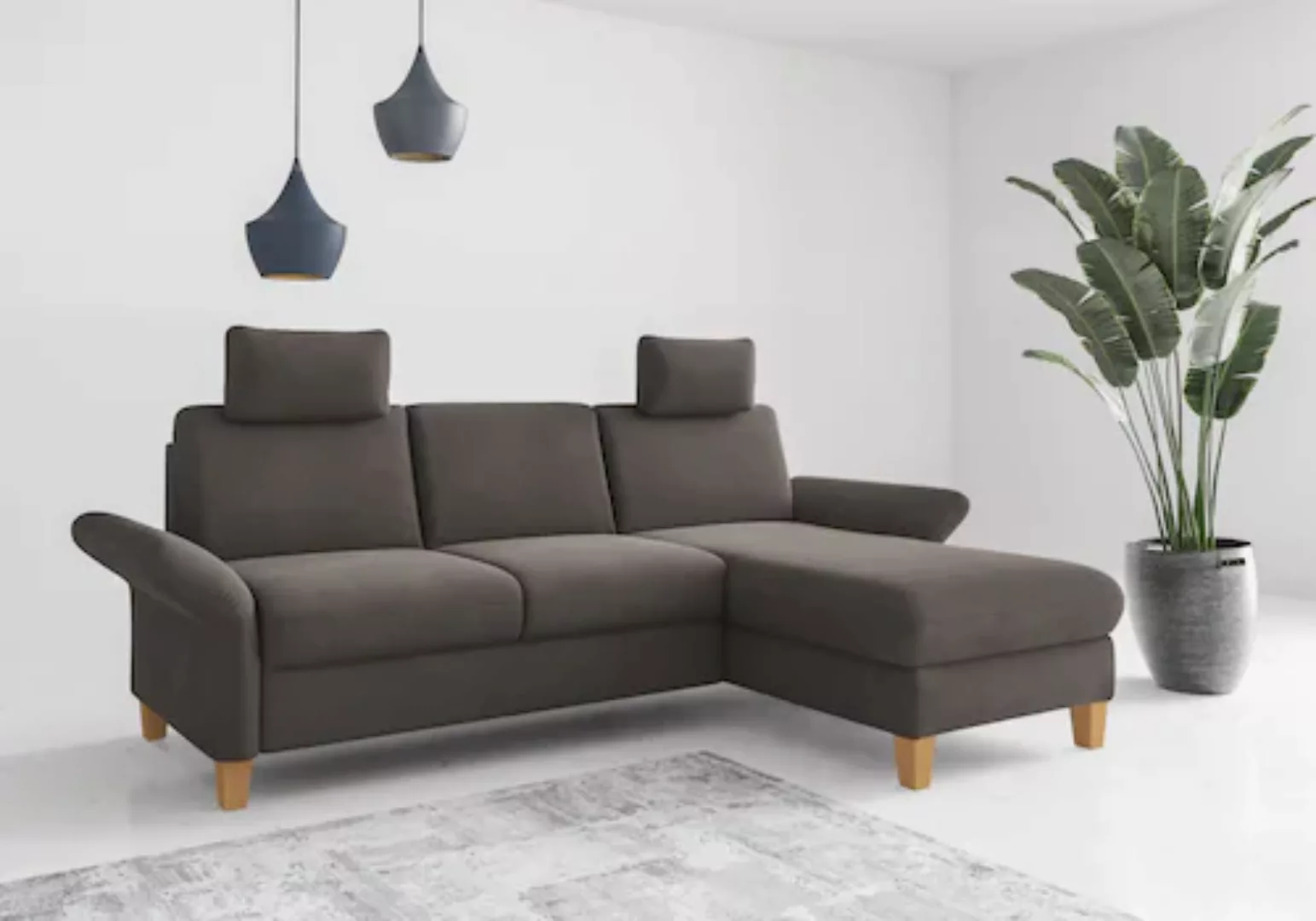 Home affaire Ecksofa "Rochelle, L-Form", wahlweise mit Armteilverstellung, günstig online kaufen