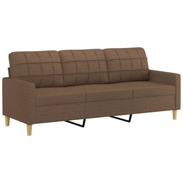 vidaXL Sofa 3-Sitzer-Sofa Couch Braun 180 cm Stoff günstig online kaufen