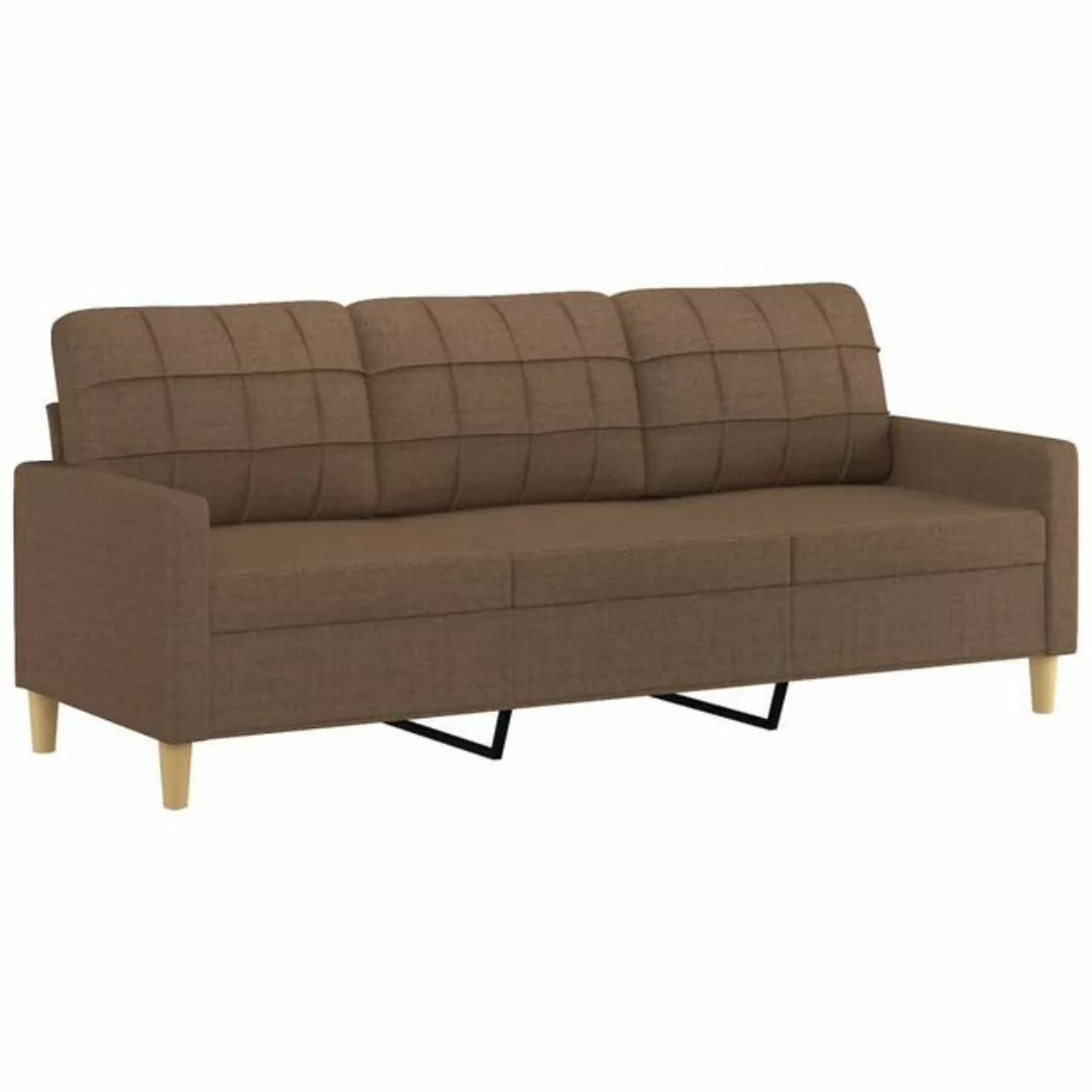 vidaXL Sofa 3-Sitzer-Sofa Couch Braun 180 cm Stoff günstig online kaufen