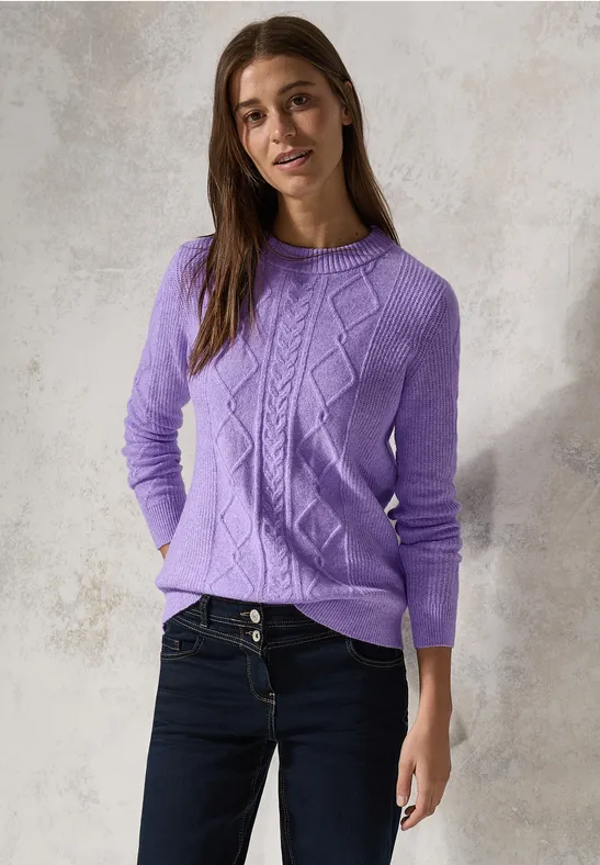 Cecil Wollpullover Cosy Cable Round Neck günstig online kaufen