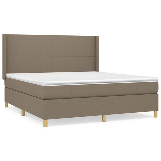 vidaXL Boxspringbett Boxspringbett mit Matratze Taupe 180x200 cm Stoff Bett günstig online kaufen