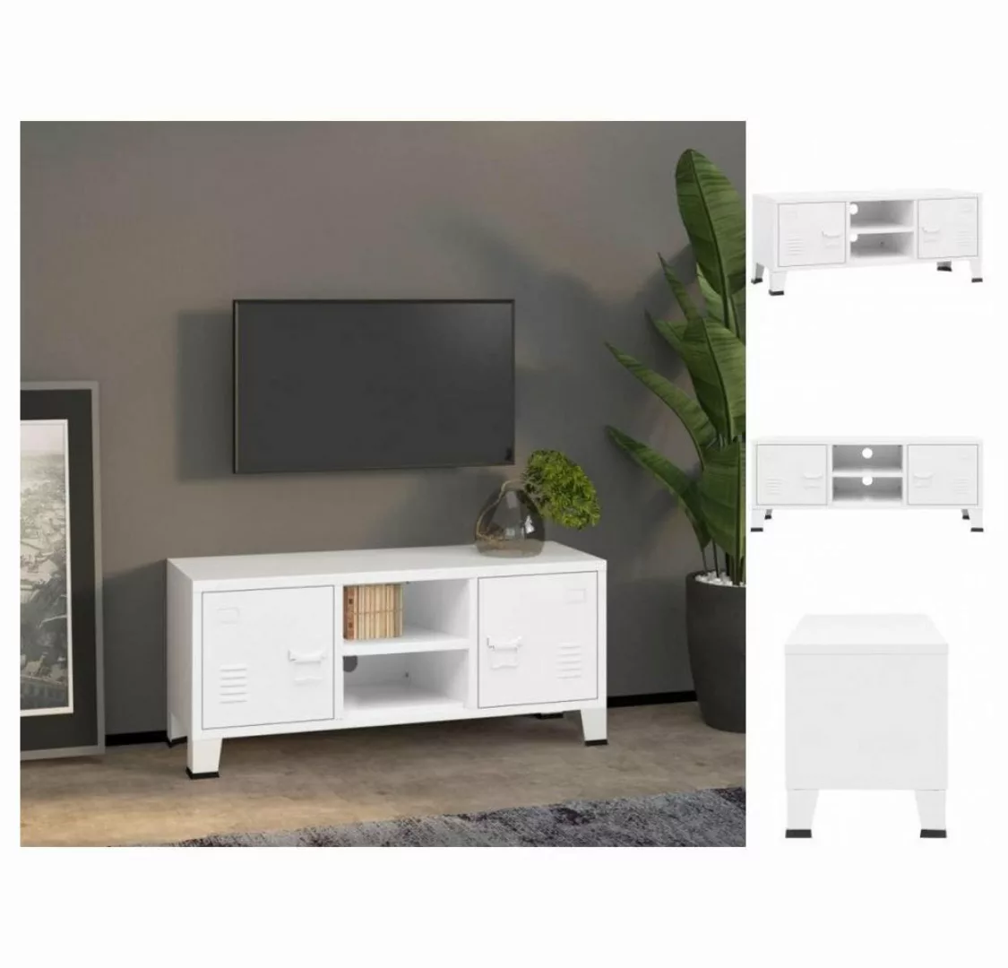 vidaXL TV-Schrank TV-Schrank Industrie-Stil Weiß 105x35x42 cm Metall Lowboa günstig online kaufen