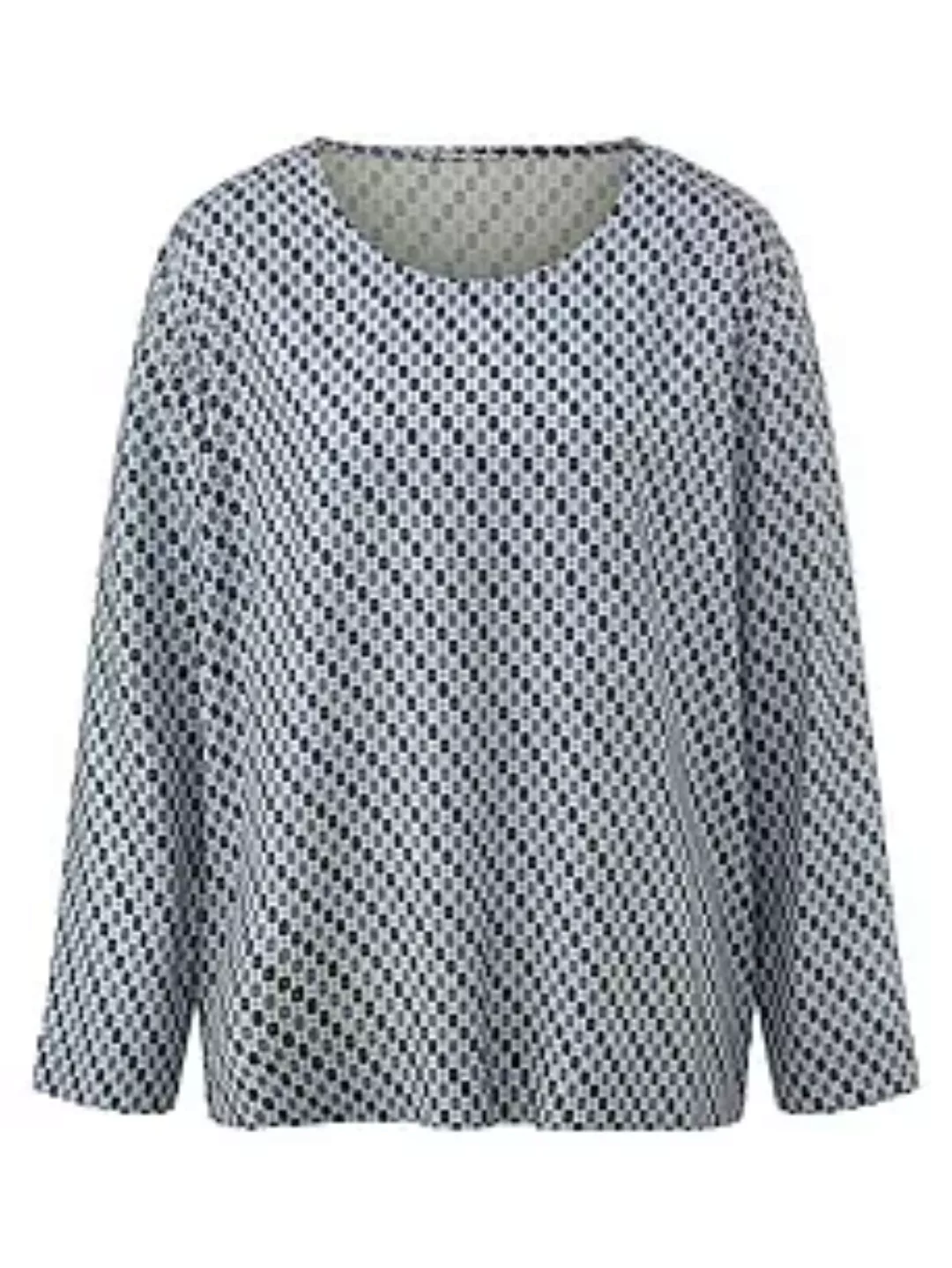 Bluse Rundhals-Ausschnitt Peter Hahn blau günstig online kaufen