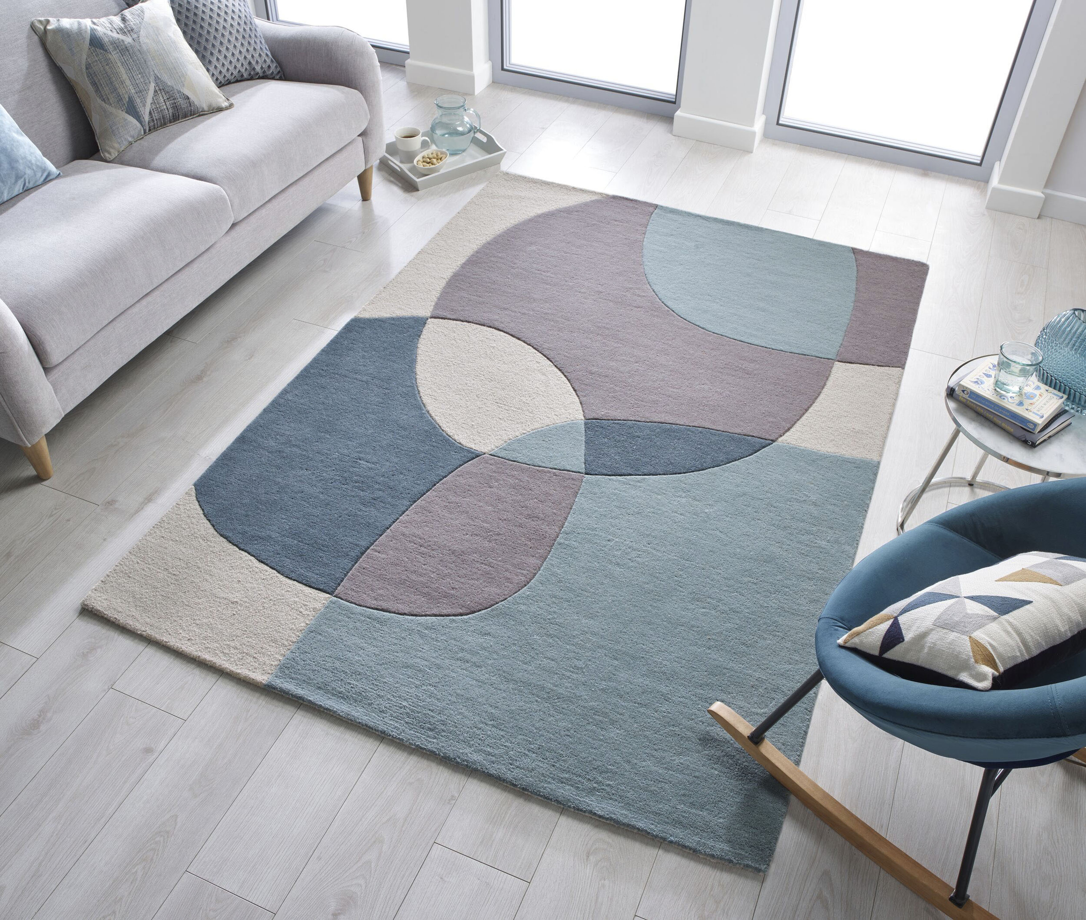 FLAIR RUGS Wollteppich »Glow«, rechteckig, 8 mm Höhe, fußbodenheizungsgeeig günstig online kaufen