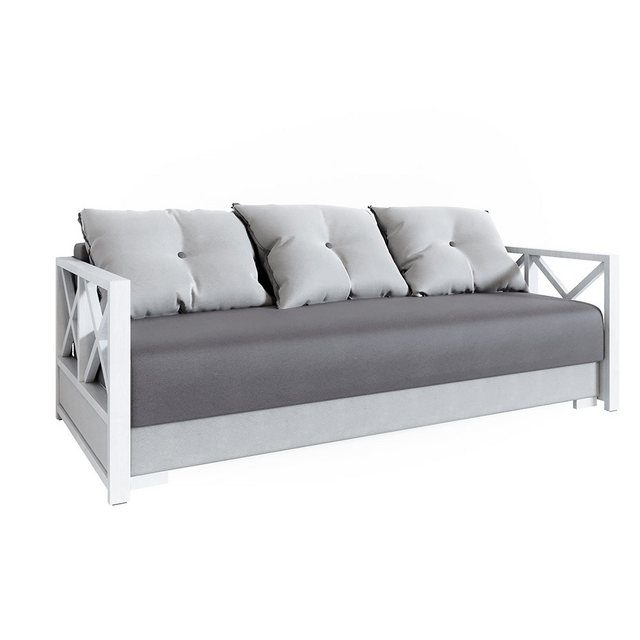 VitaliSpa® Schlafsofa Memphis, Grau, 210 cm, Stauraum günstig online kaufen