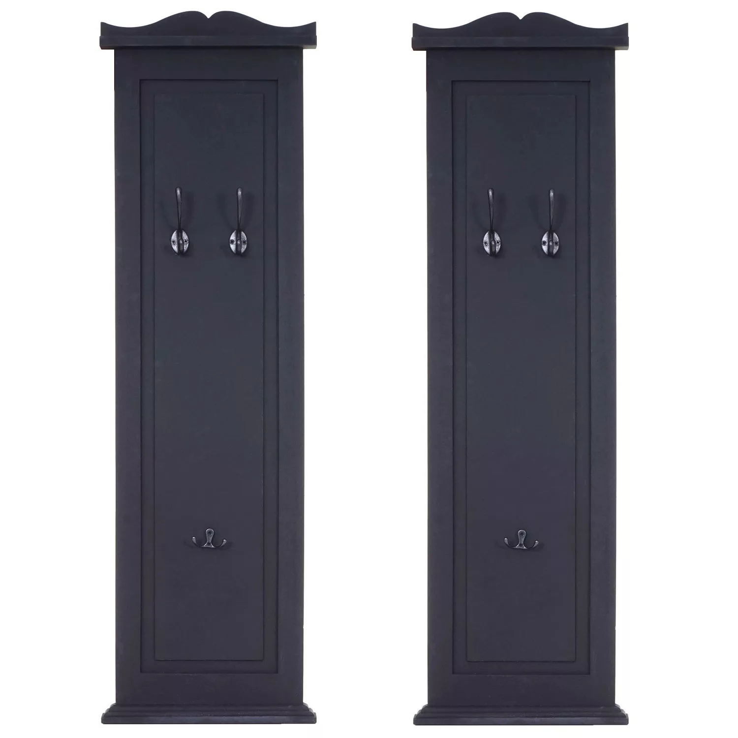 MCW Wandgarderobe H33 2er-Set Dunkelgrau Lackiert günstig online kaufen