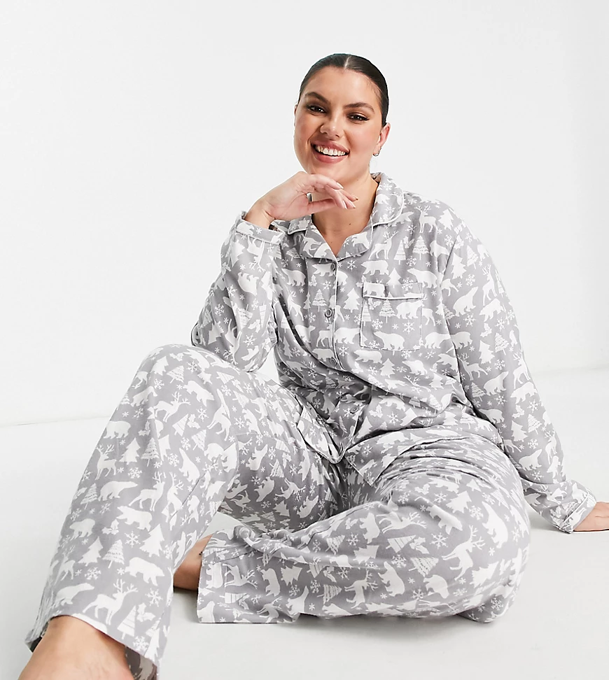 In The Style Plus x Jac Jossa – Nachtwäsche – Set aus Oberteil und Hose in günstig online kaufen