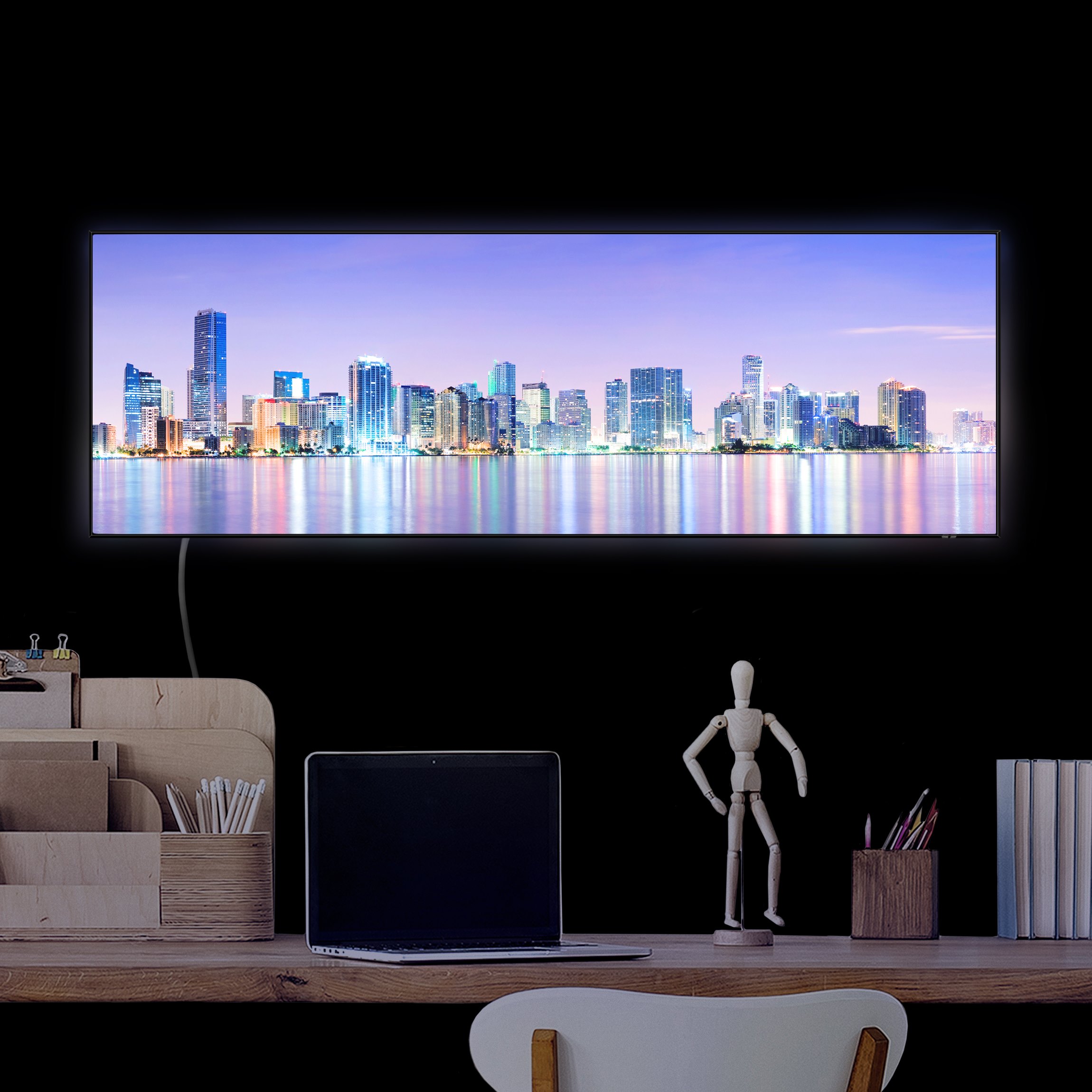 LED-Wechselbild Purple Miami Beach günstig online kaufen