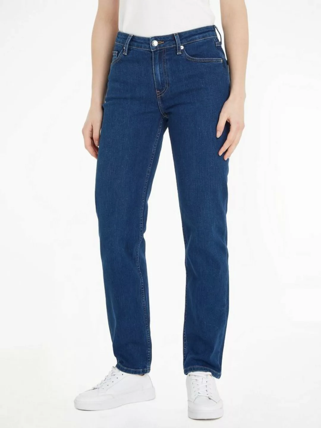 Tommy Hilfiger Straight-Jeans in blauer Waschung günstig online kaufen