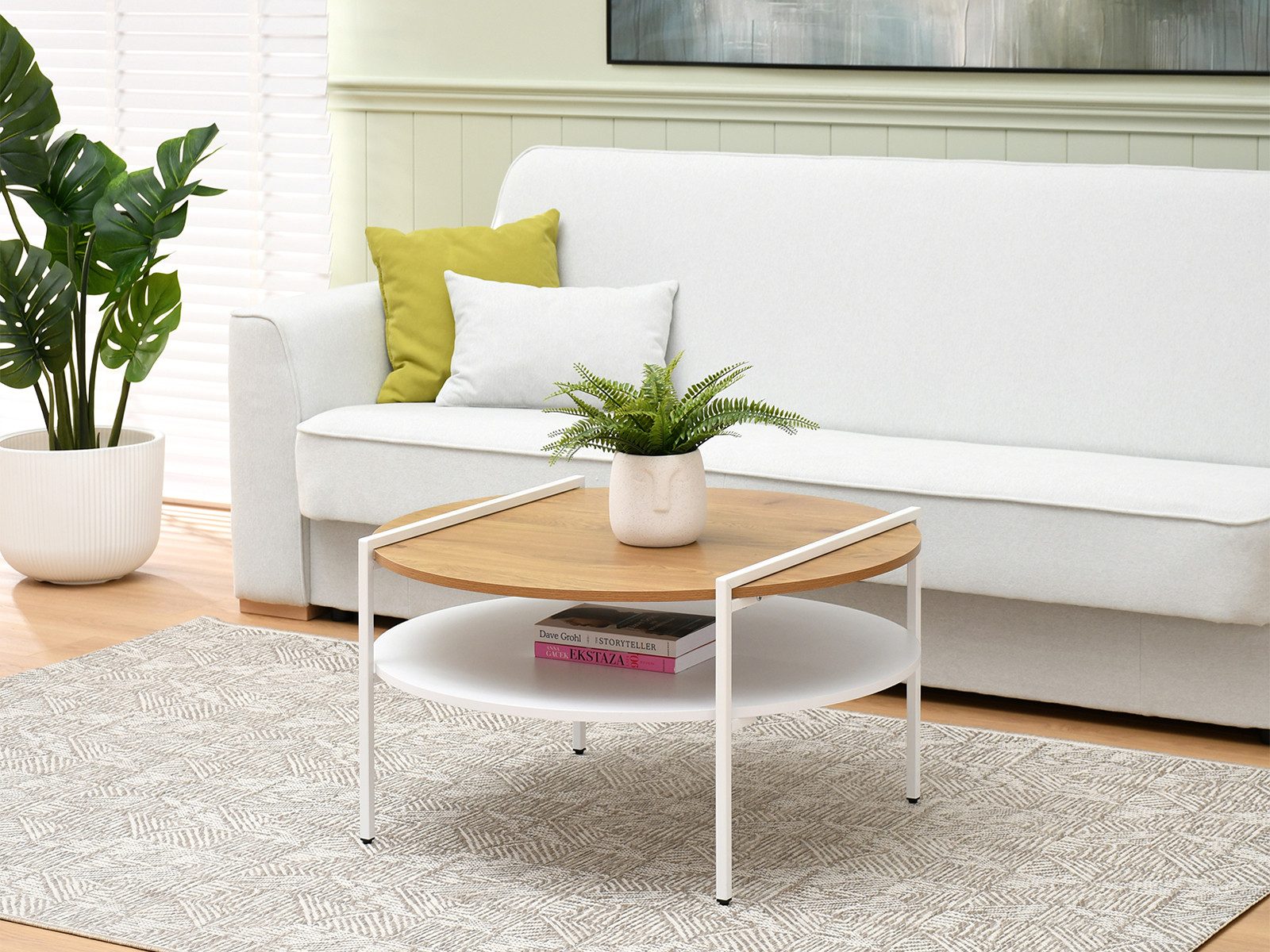 Compleo Couchtisch mit Regale, Moderne Kaffeetisch, günstig online kaufen