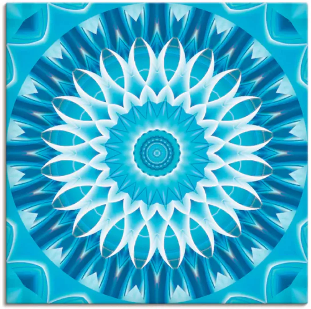 Artland Wandbild »Mandala blau Blüte«, Muster, (1 St.), als Leinwandbild in günstig online kaufen