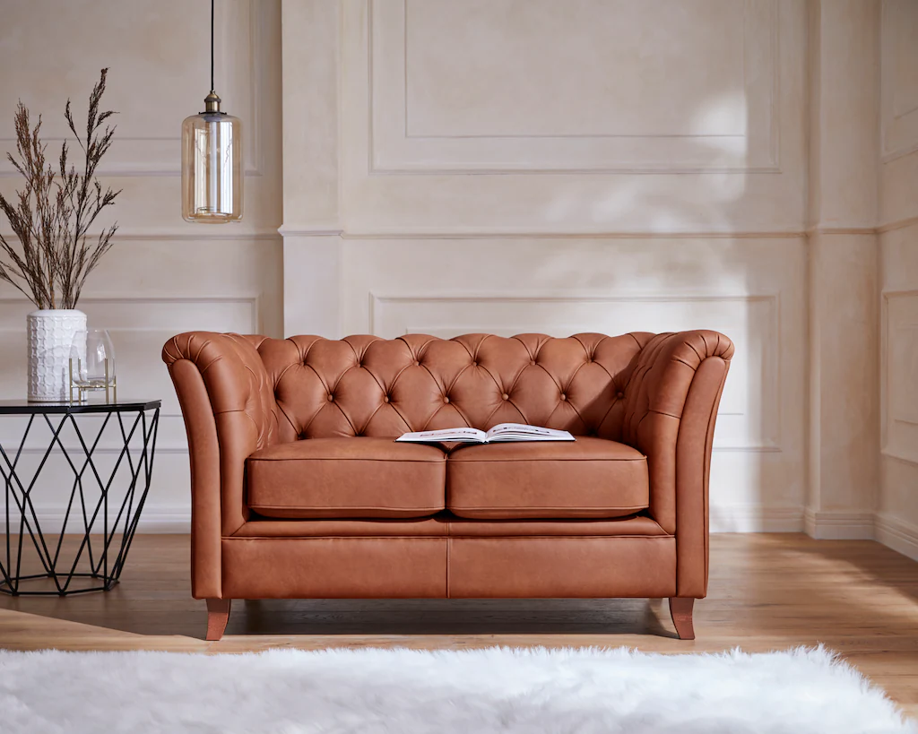 Home affaire Chesterfield-Sofa "Reims", mit echter Chesterfield-Knopfheftun günstig online kaufen