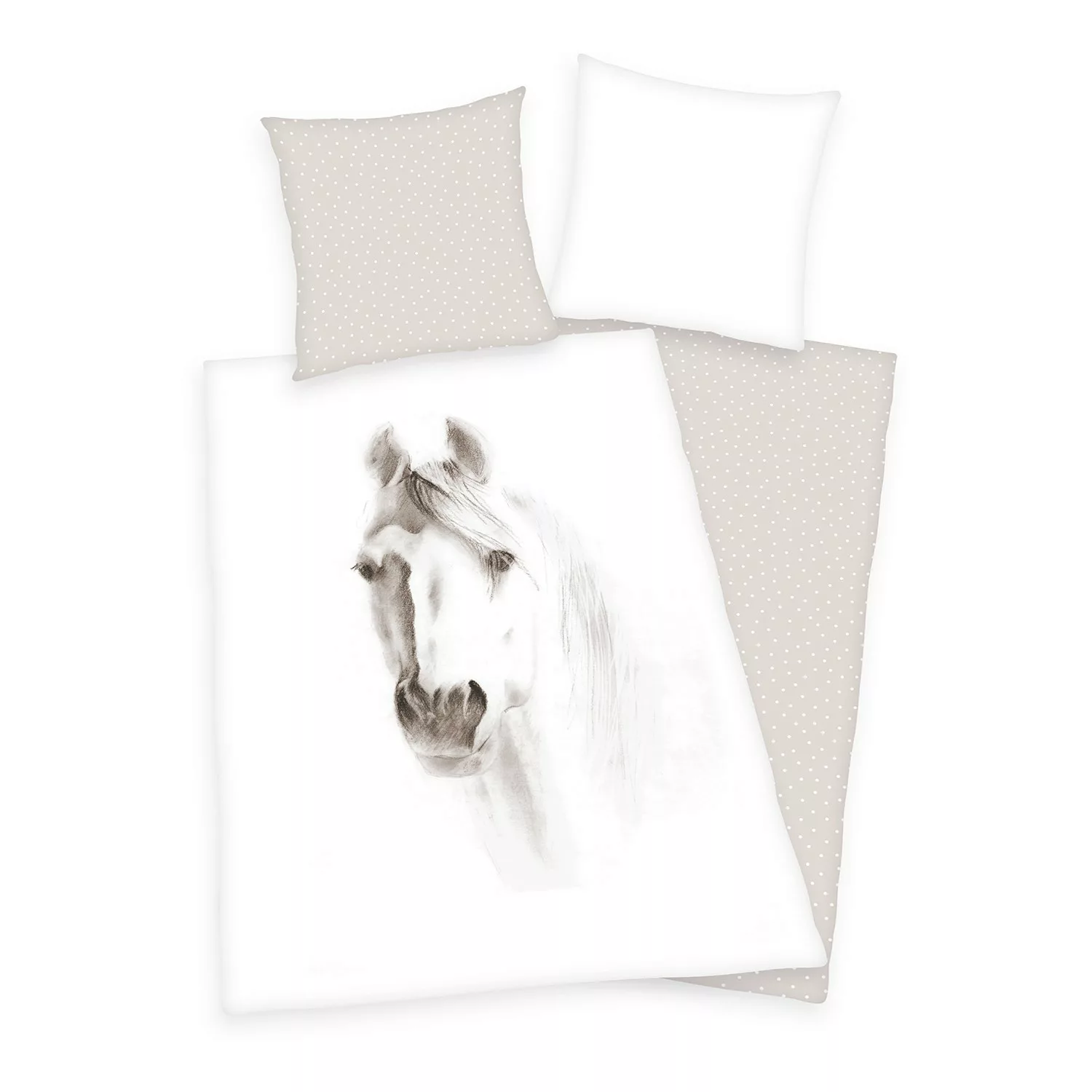 home24 Bettwäsche Weißes Pferd günstig online kaufen