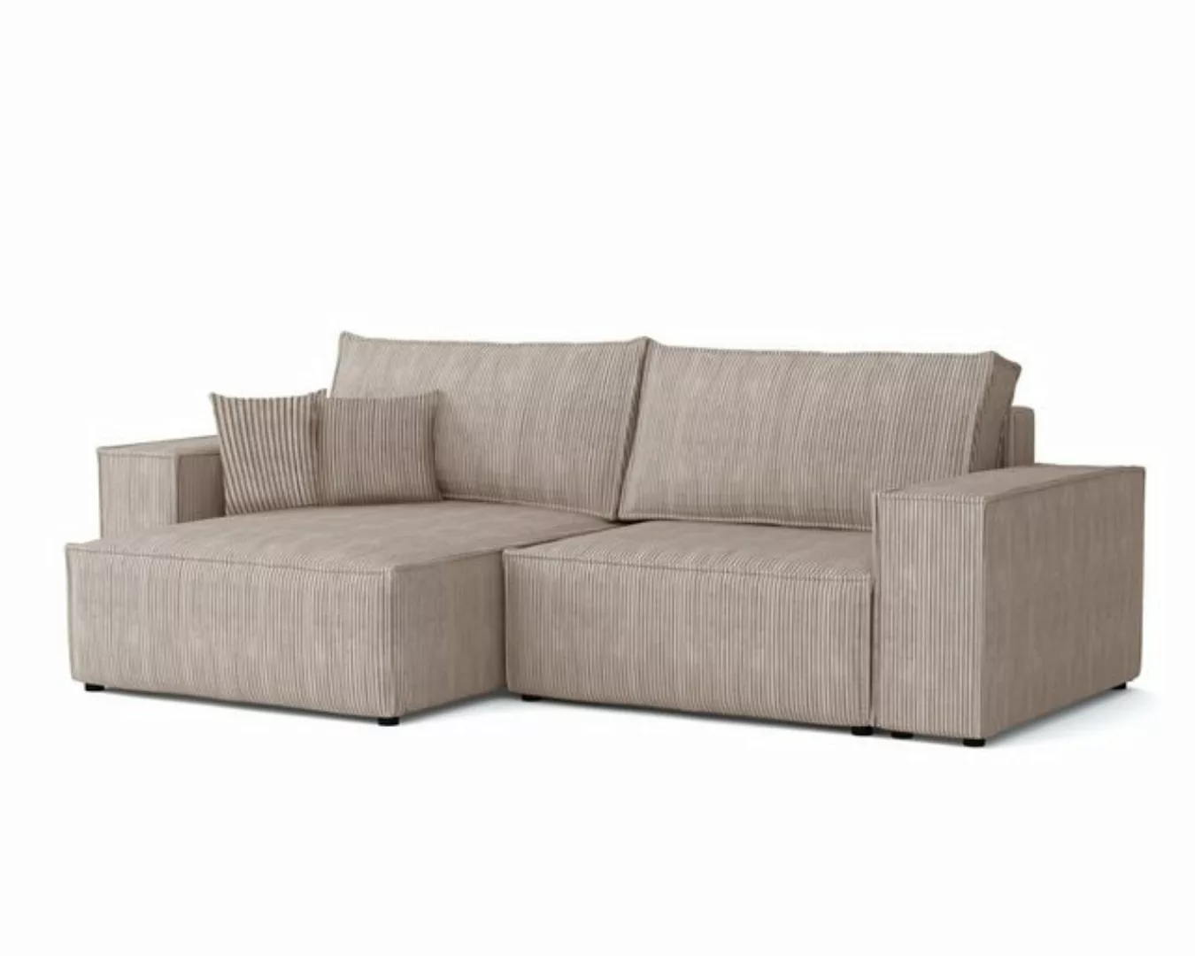 Deine Möbel 24 Wohnlandschaft MATT 255 cm breit Ecksofa Sofa Wohnzimmer L-C günstig online kaufen