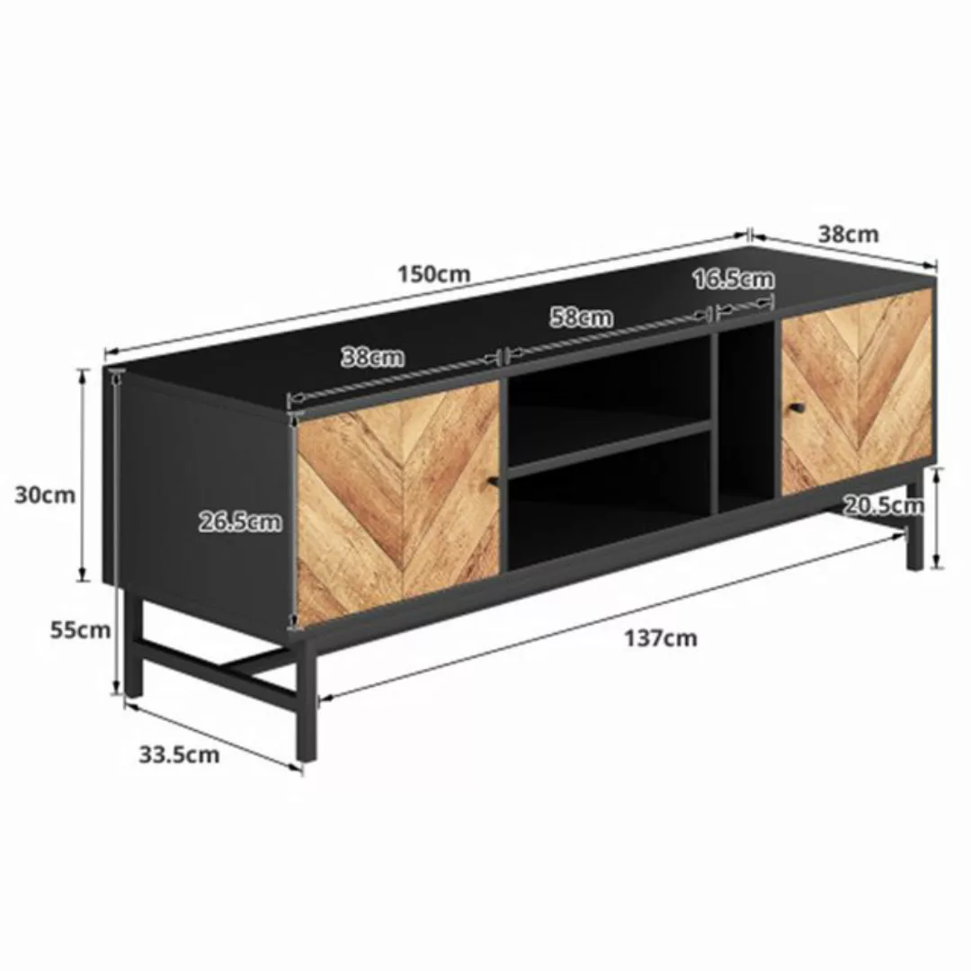 XDeer TV-Schrank TV-Schrank,vielseitigem Stauraum,Schränken, Kommode Mehrzw günstig online kaufen