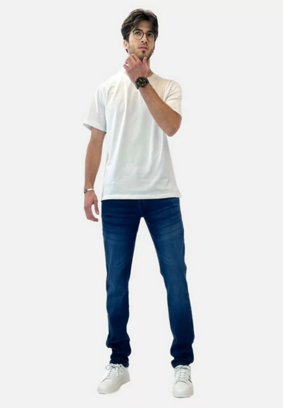 Elara Slim-fit-Jeans Elara Herren Jeans Slim Fit Hose Denim Stretch (1-tlg) günstig online kaufen