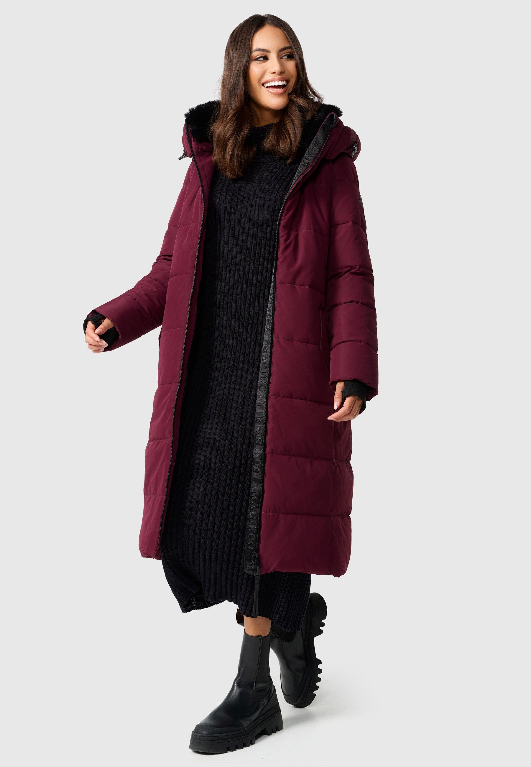 Marikoo Steppjacke "Zuraraa XVI", langer Winter Mantel gesteppt günstig online kaufen