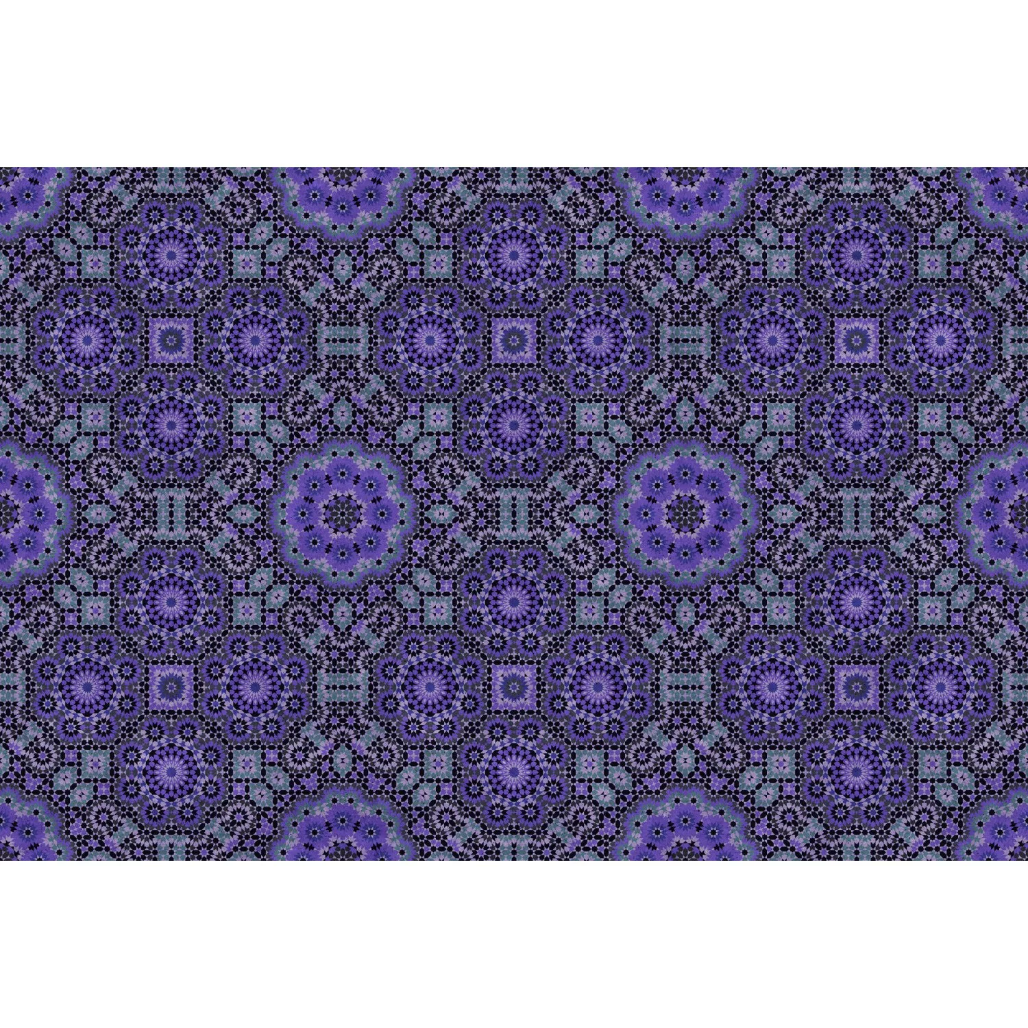 Fototapete Muster Abstrakt Mosaik Schwarz Violett 4,00 m x 2,70 m FSC® günstig online kaufen