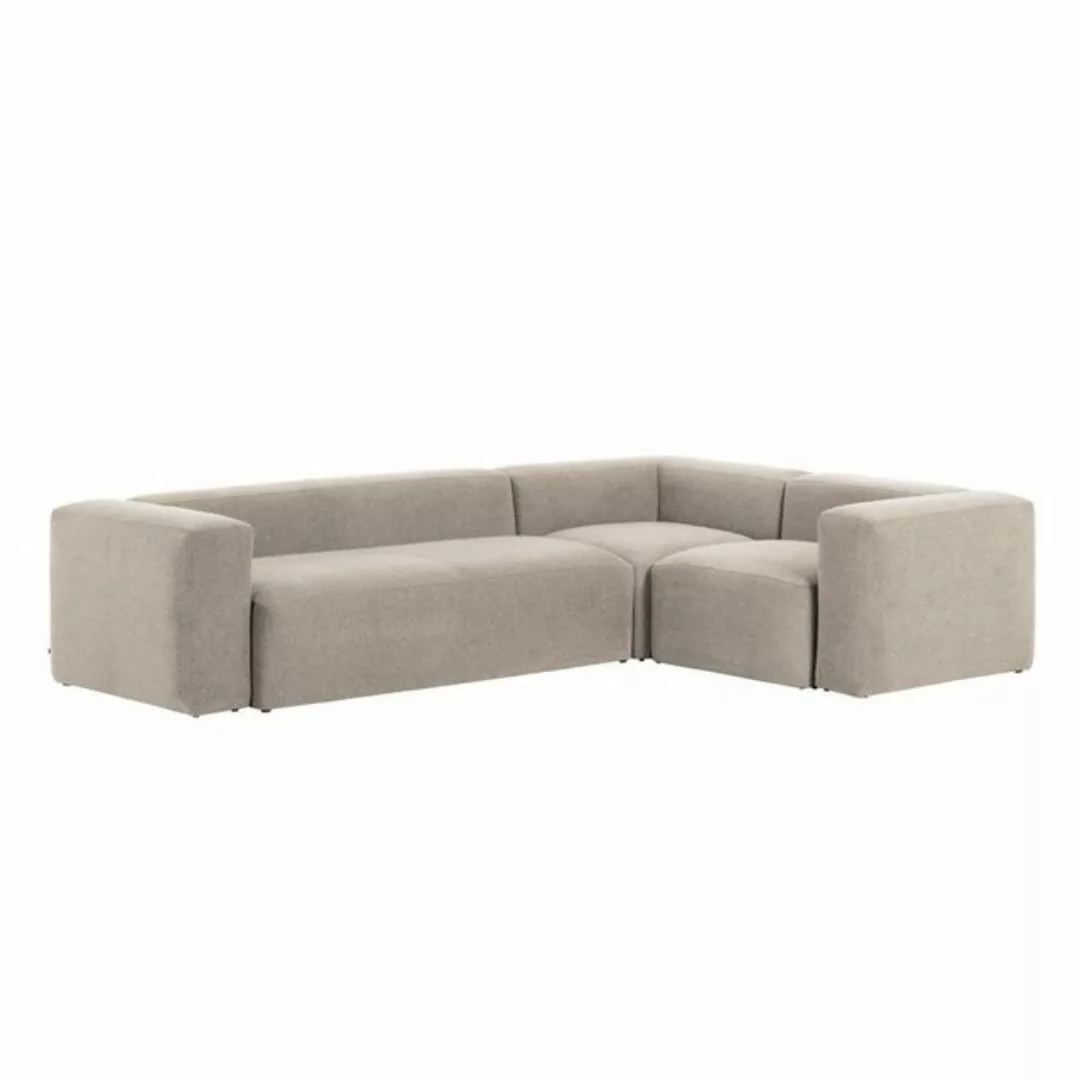 Natur24 Sofa Ecksofa Blok 4-Sitzer beige 320x230cm Sitzgelegenheit Couch günstig online kaufen