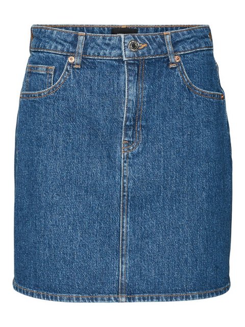 Vero Moda Sommerrock Rock Mini Denim Jeansrock Hoher Bund 7577 in Blau günstig online kaufen