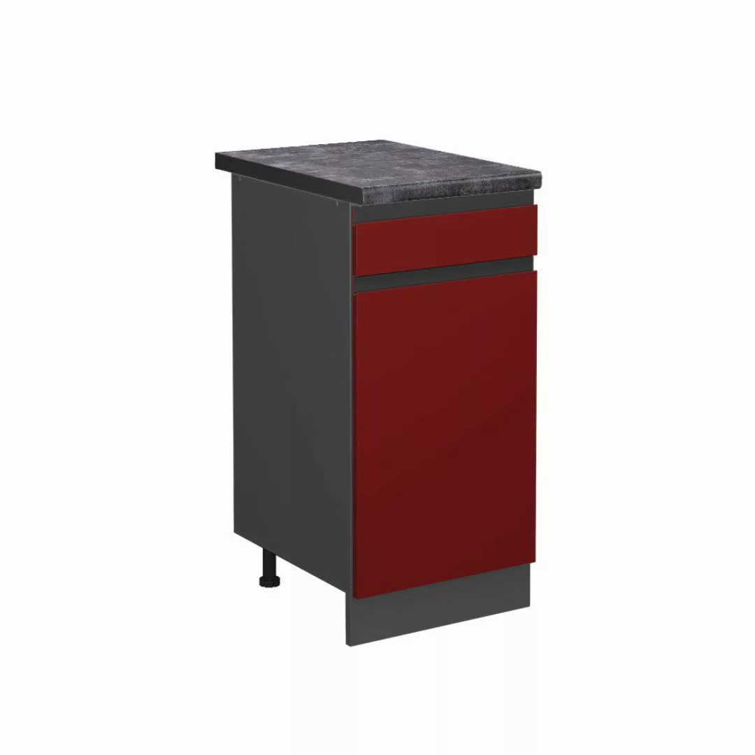 Vicco Unterschrank R-Line, Rot/Anthrazit, 40 cm, günstig online kaufen