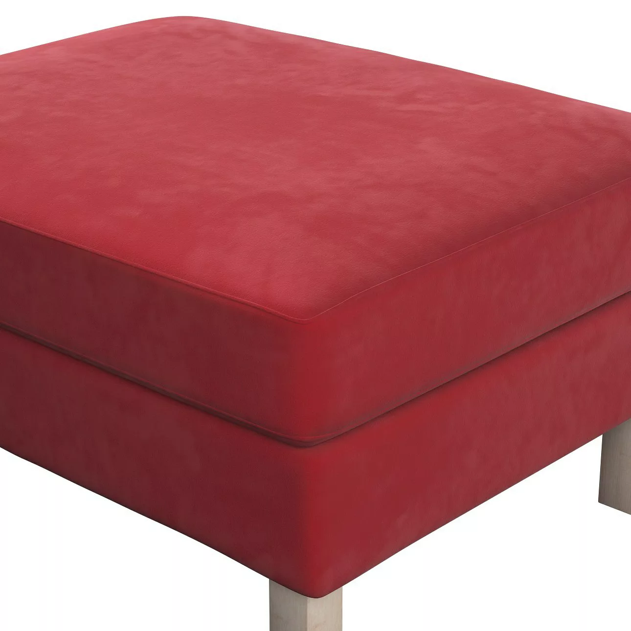 Bezug für Karlstad Hocker, rot, Husse, Karstadt Hocker, Velvet (704-15) günstig online kaufen