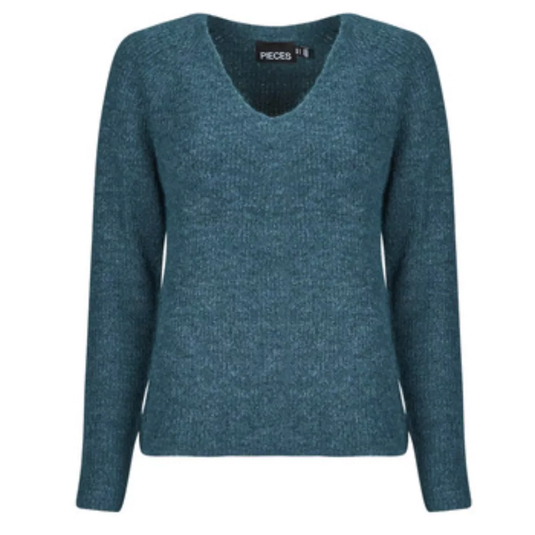 pieces V-Ausschnitt-Pullover PCELLEN LS V-NECK KNIT NOOS BC mit Wolle günstig online kaufen