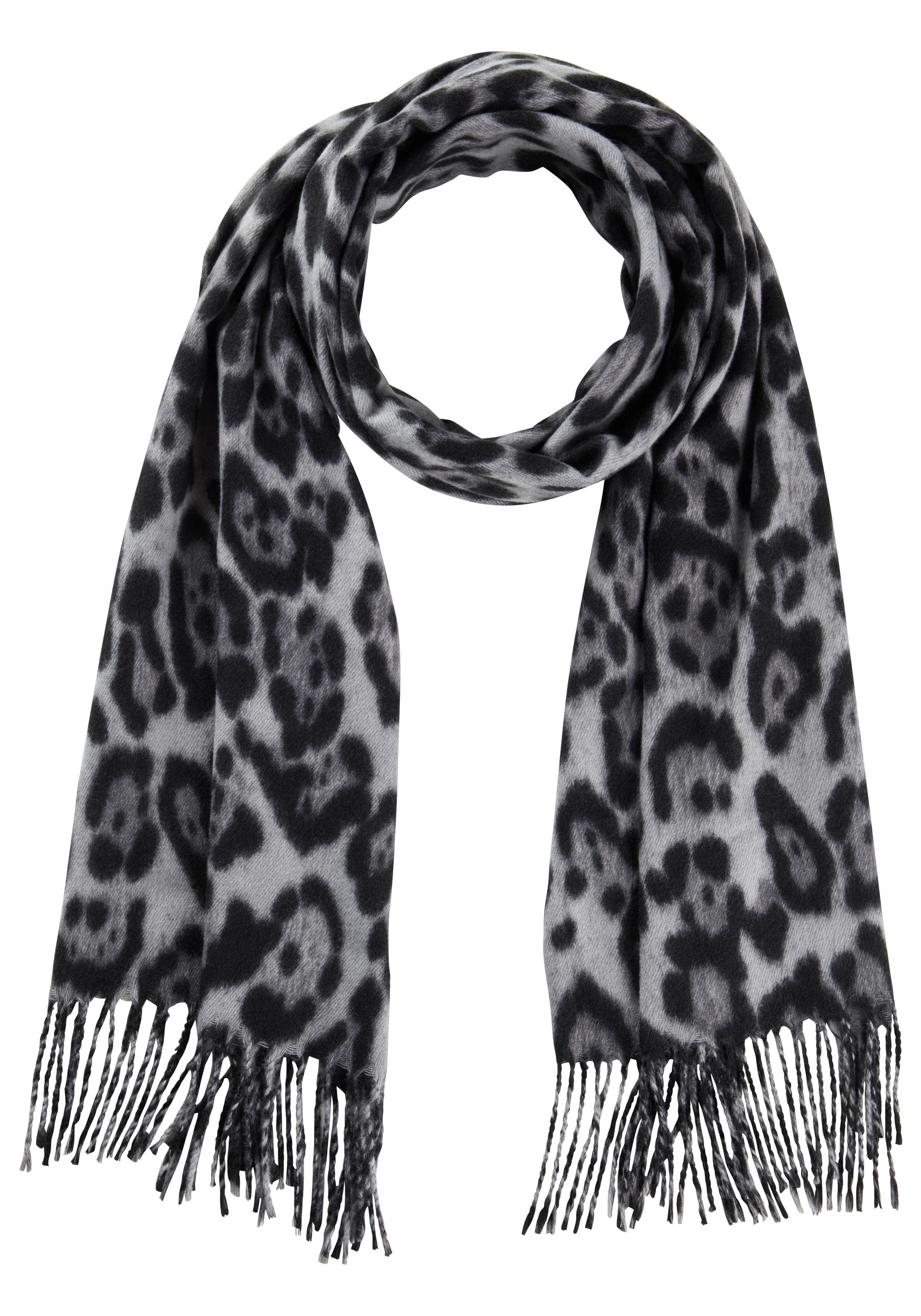 Laura Scott Modeschal, im trendigen Leopard-Design mit Fransen - NEW günstig online kaufen