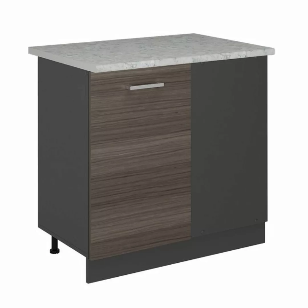 Vicco Eckunterschrank R-Line, Edelgrau/Anthrazit, 86 cm AP Marmor günstig online kaufen