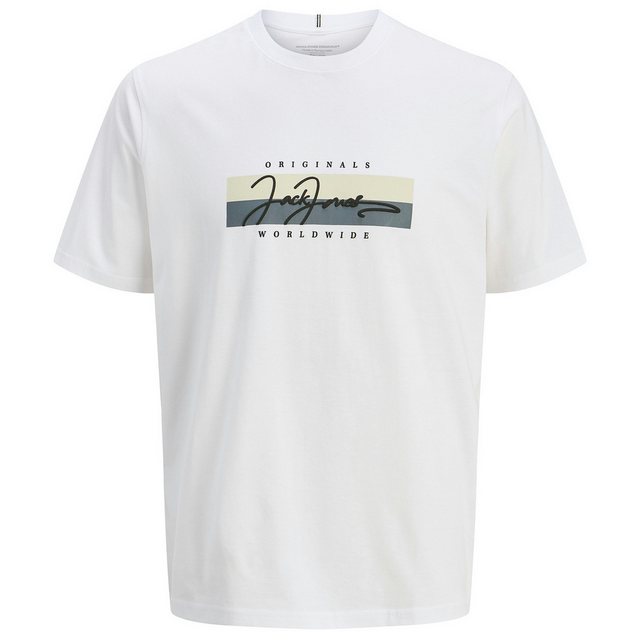 Jack & Jones Rundhalsshirt Große Größen T-Shirt weiß Logo Jack&Jones JORFRE günstig online kaufen