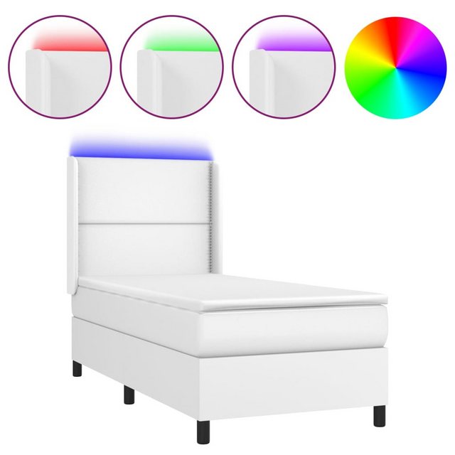 vidaXL Boxspringbett Boxspringbett mit Matratze und LED Kunstleder (100x 20 günstig online kaufen